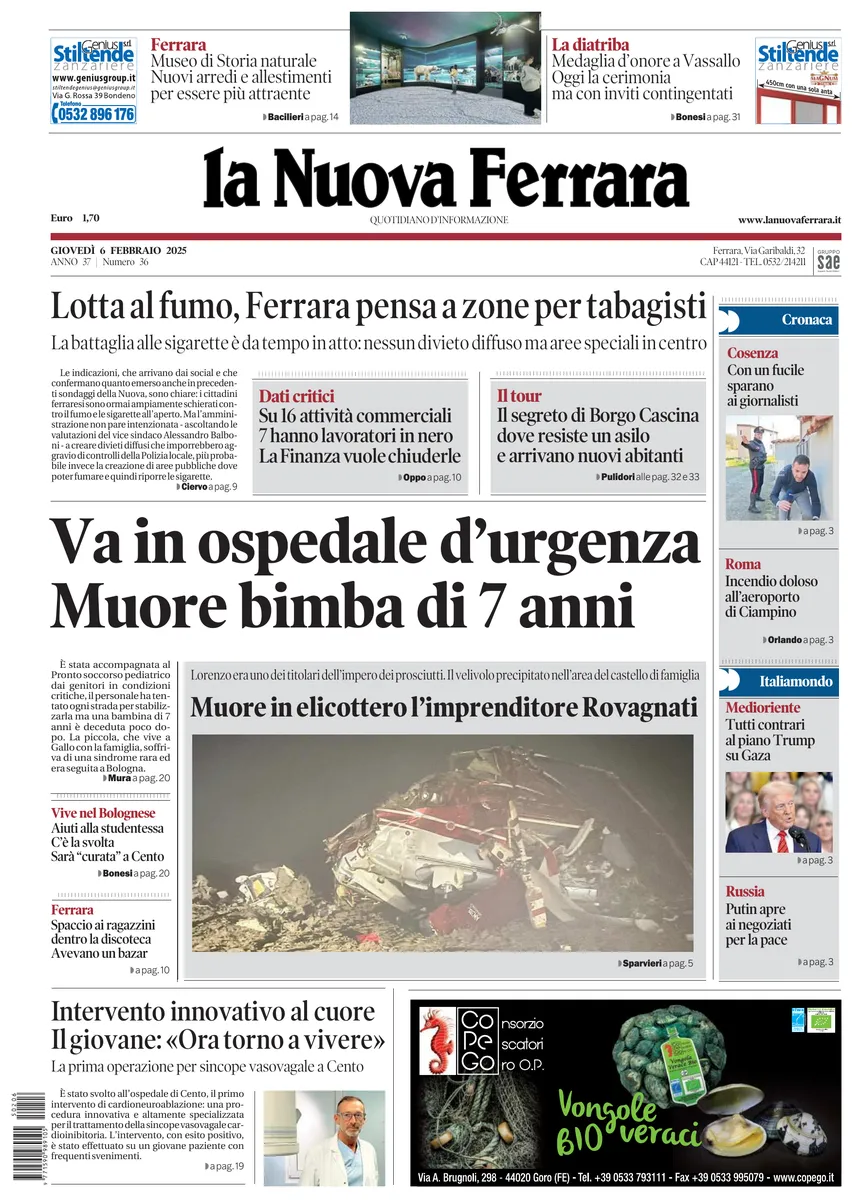 Prima-pagina-nuova ferrara-oggi-edizione-del-2025-02-06